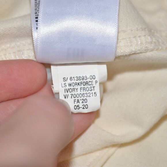 Gap Workforce Collection Cotton Pull Over Long Sleeve Ivory Chore Jacket Sz M - Picture 9 of 10